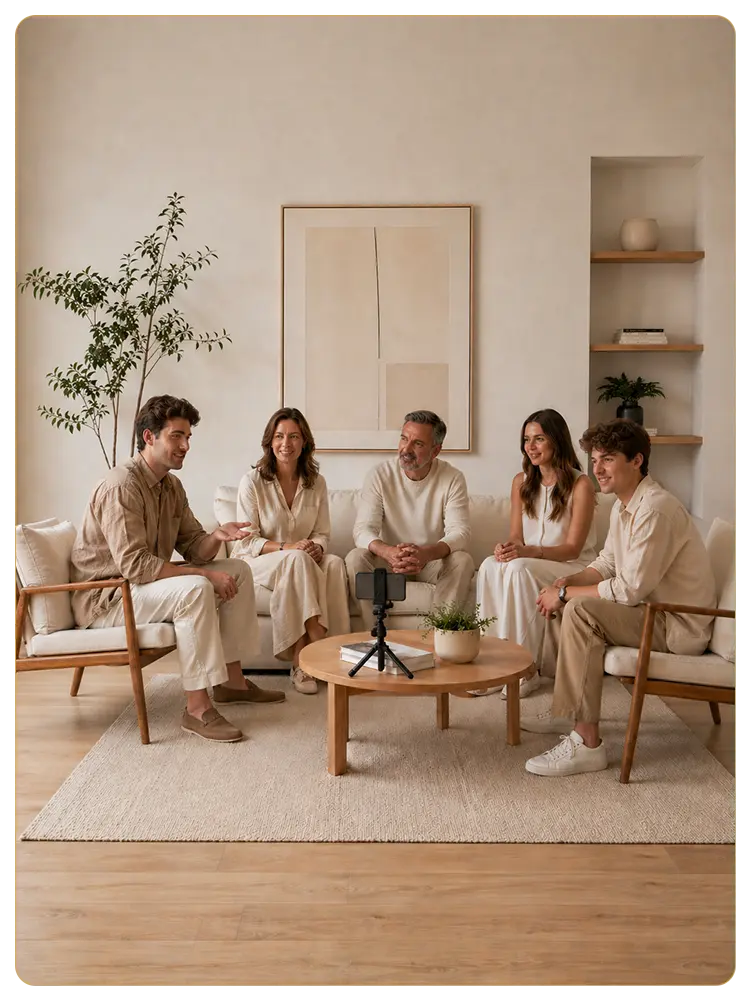 Sessão com toda a família reunida